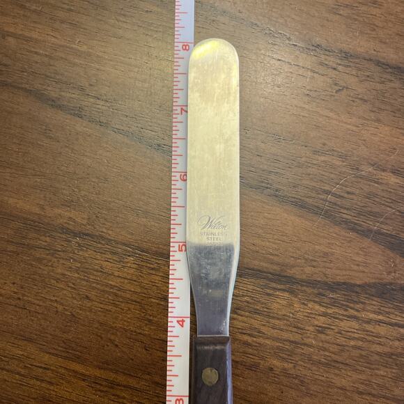 Vintage SS Wilton Flat Cake Icing Decorating Spatula 4.25” Blade Made in Japan - Picture 2 of 12